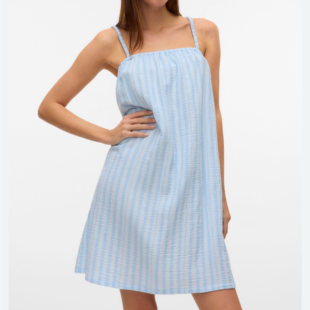 Vero Moda Cotton Crinkle Gauze Muumuu Dress Size M Euro Summer
